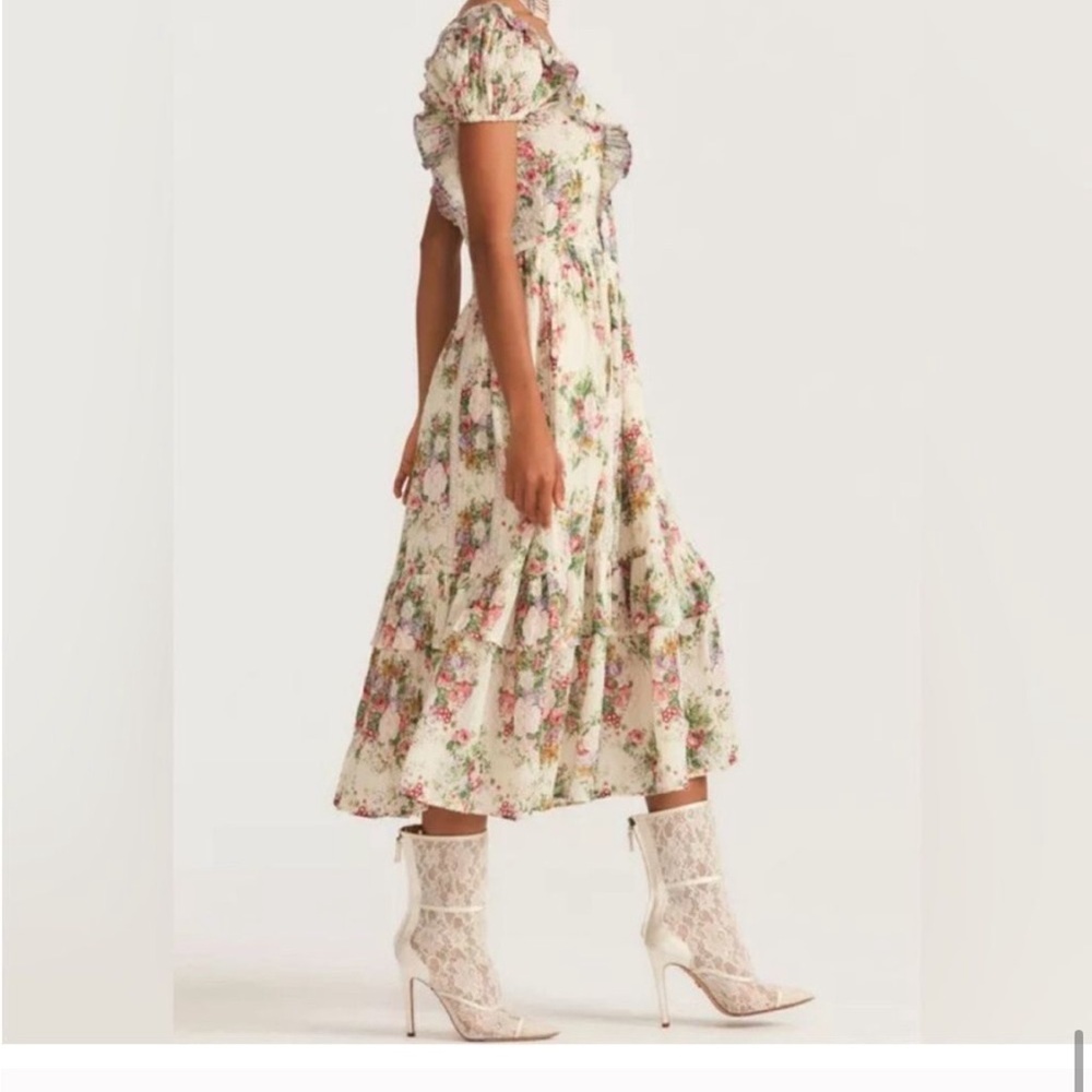 LoveShackFancy Exley Dress Shining Gemstone